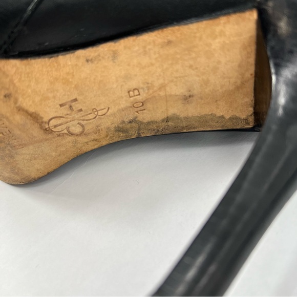 COLE HAAN Air Tall Knee High Boots Sz 10 B Black Leather Side Zipper - Picture 5 of 8